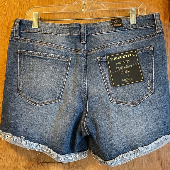 RACHEL Rachel Roy Distressed Blue Jean Shorts 12/31 - Picture 3 of 5